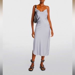 Allsaints Hadley slip dress in grey